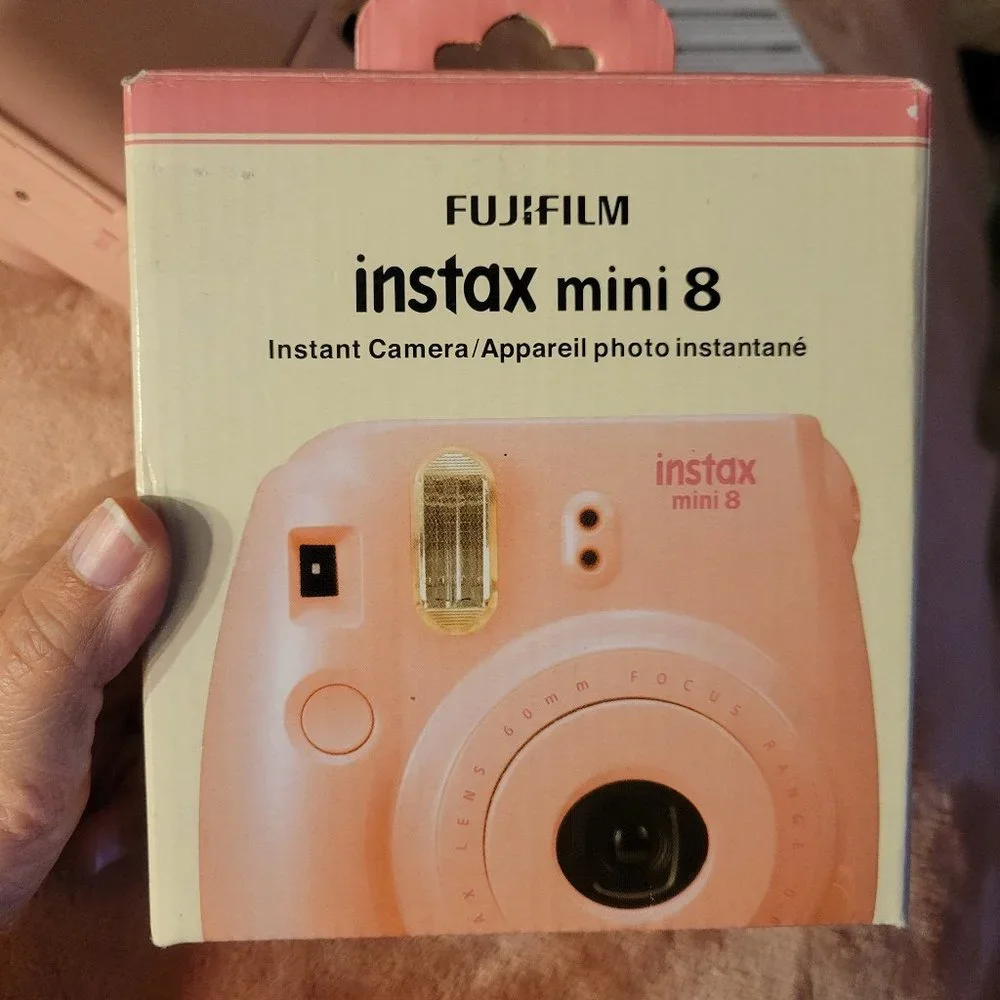Fujifilm Instax Mini 8 Pink Instant Camera + Box + Lenses - Tested Works